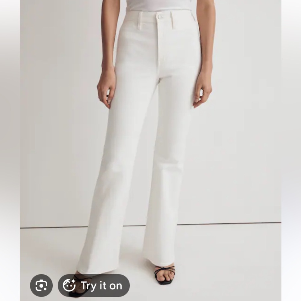 Madewell perfect vintage flare white